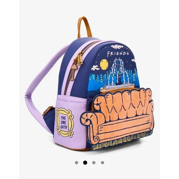 Loungefly Friends tv show themed mini backpack couch - Picture 2 of 3